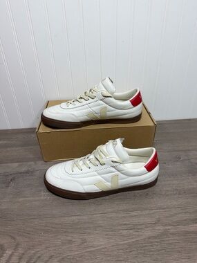 Used men’s Veja Panenka Leather White Pierre Pekin Bark sneakers size 10